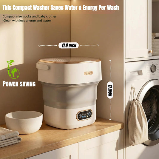 && Promotion Mini Portable Laundry Washer Machine Ideal For Dorm Home And Camping Can Foldable For Small Space
