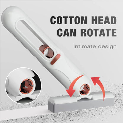 1pc2Mop Head,Hand-Washable Desktop Cleaning Mini Mop, Portable Self-Squeeze Mini Mop,  For Quick Cleaning Of Bathrooms, Kitchens