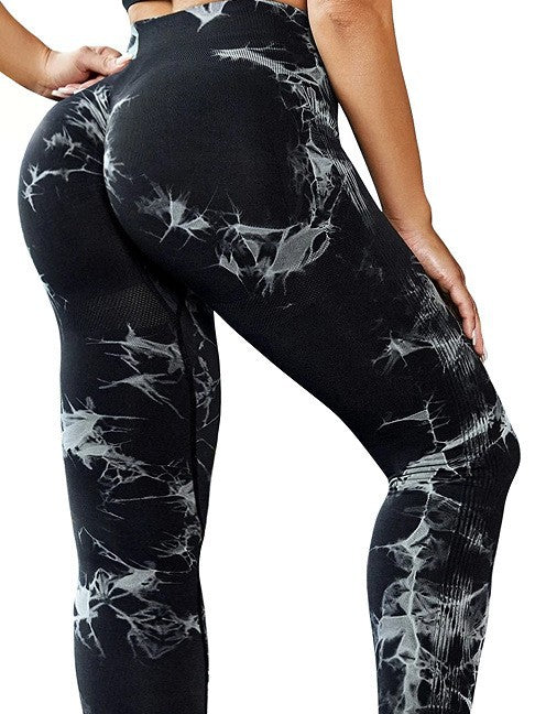 High Waisted Tie Dye Yoga Fitness Pants