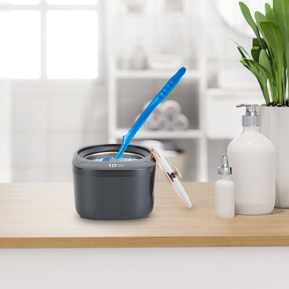 1Pc Ultrasonic Retainer Cleaner 45kHz Ultrasonic Cleaning Machine With 3 Modes 230ML Capacity UV Light For Denture Mouth Guard Aligner Dental Trays Braces Rings Jewelry