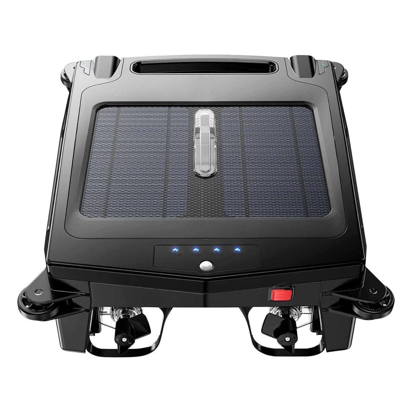 1Pc Solar Powered Robotic Pool Skimmer Automatic Swimming Pool Surface Cleaner With 2 Cleaning Modes Dual Charging Methods IPX7 Waterproof 1937sq.ft Coverage APP Control