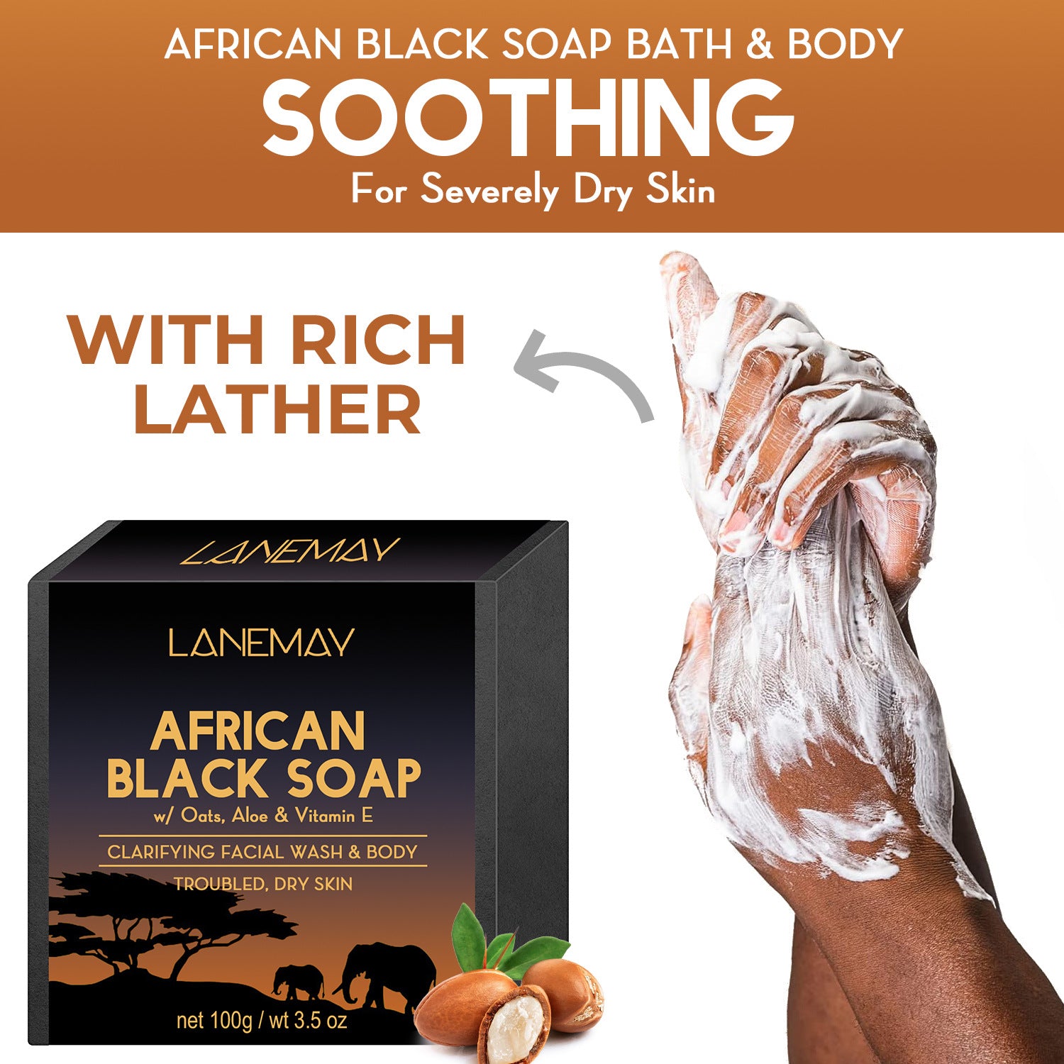 Cleansing, Stain Removal, Hydrating And Moisturizing Soap (Best For Sensitive Skin)
