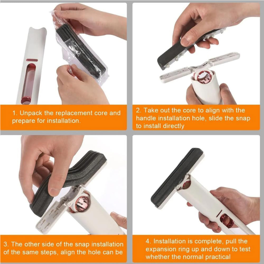 1pc2Mop Head,Hand-Washable Desktop Cleaning Mini Mop, Portable Self-Squeeze Mini Mop,  For Quick Cleaning Of Bathrooms, Kitchens