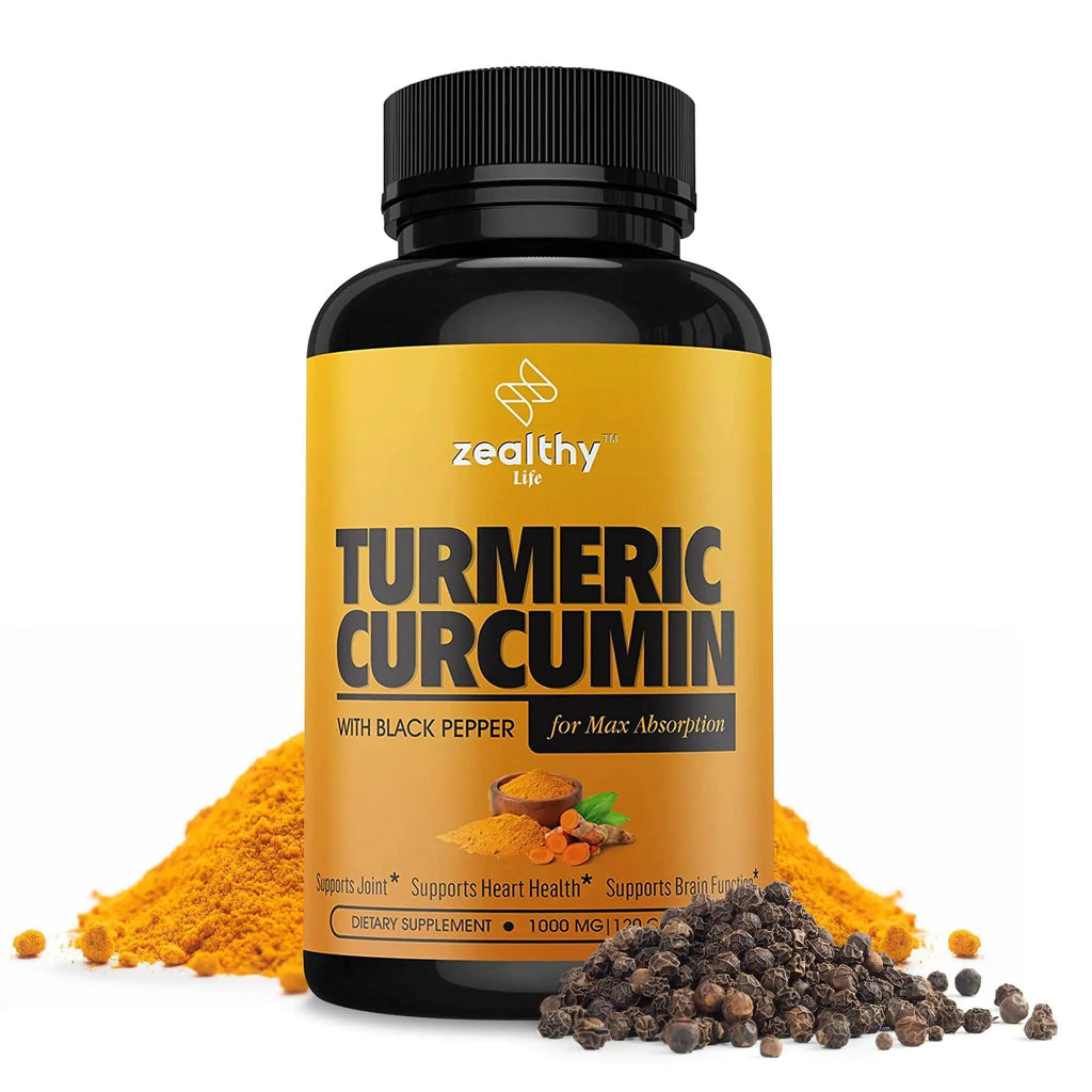 Turmeric Supplement Mood Mobility and Joint Support Supplement 1000 Mg 120 Pills (Best For Depression and Anxiety)