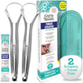 GuruNanda Fresh Breath Tongue Scraper Set (Best For Bad Breath)