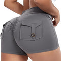 Women's High-Waist Fitness Yoga Shorts with Pocket