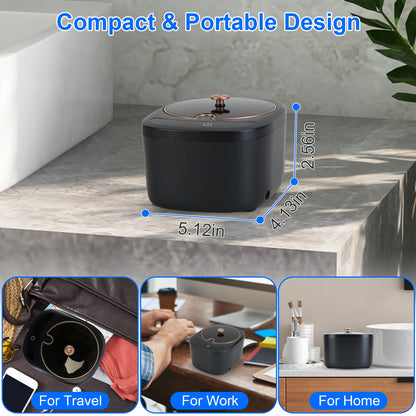 1Pc Ultrasonic Retainer Cleaner 45kHz Ultrasonic Cleaning Machine With 3 Modes 230ML Capacity UV Light For Denture Mouth Guard Aligner Dental Trays Braces Rings Jewelry