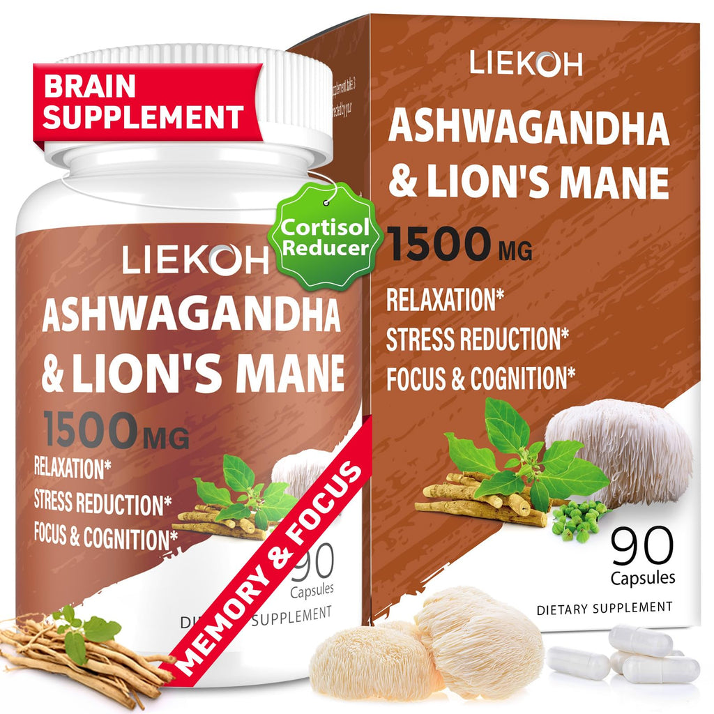 Focus & Memory Booster with Ashwagandha and Lion's Mane (Best For Brain)
