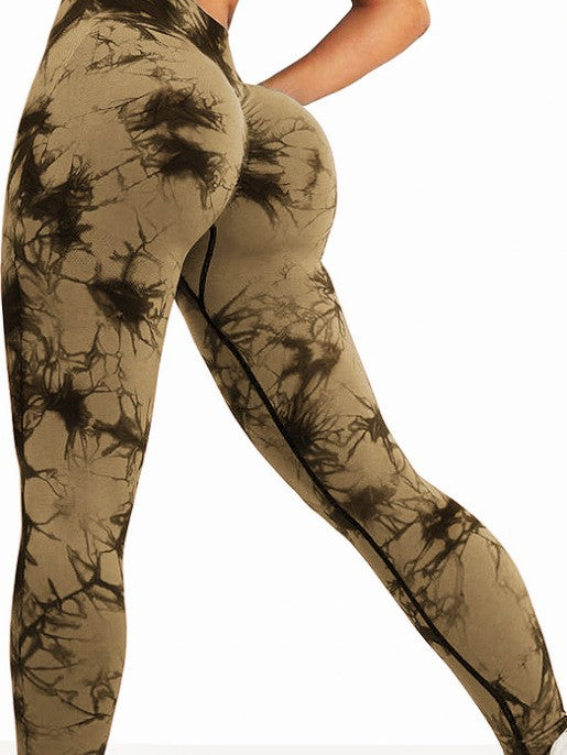 High Waisted Tie Dye Yoga Fitness Pants