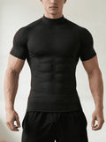 Mens High-Neck Fitness Compression Shirt