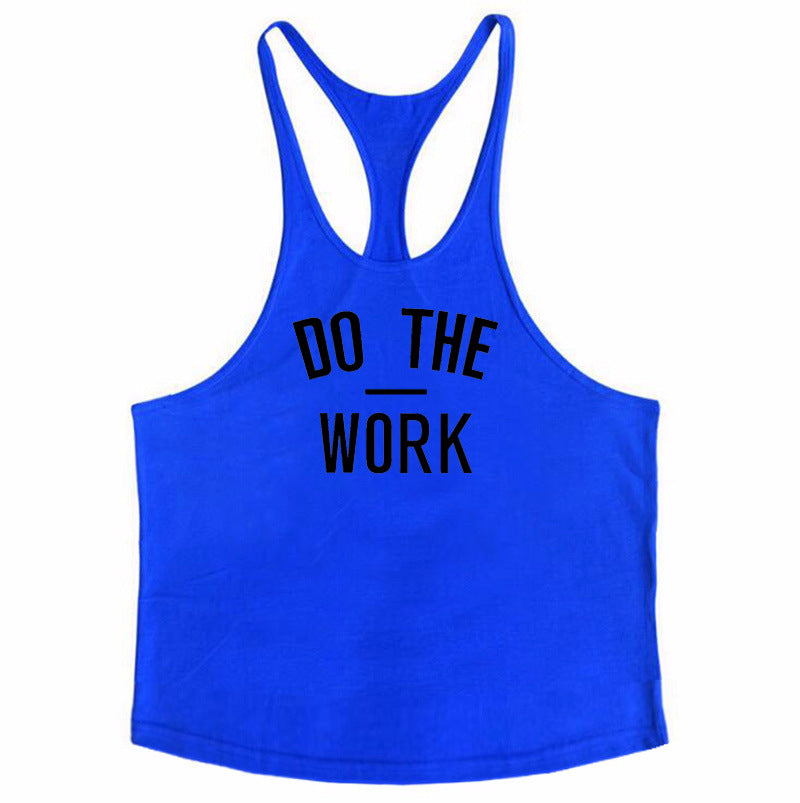 Letter Print Cotton Fitness Vest