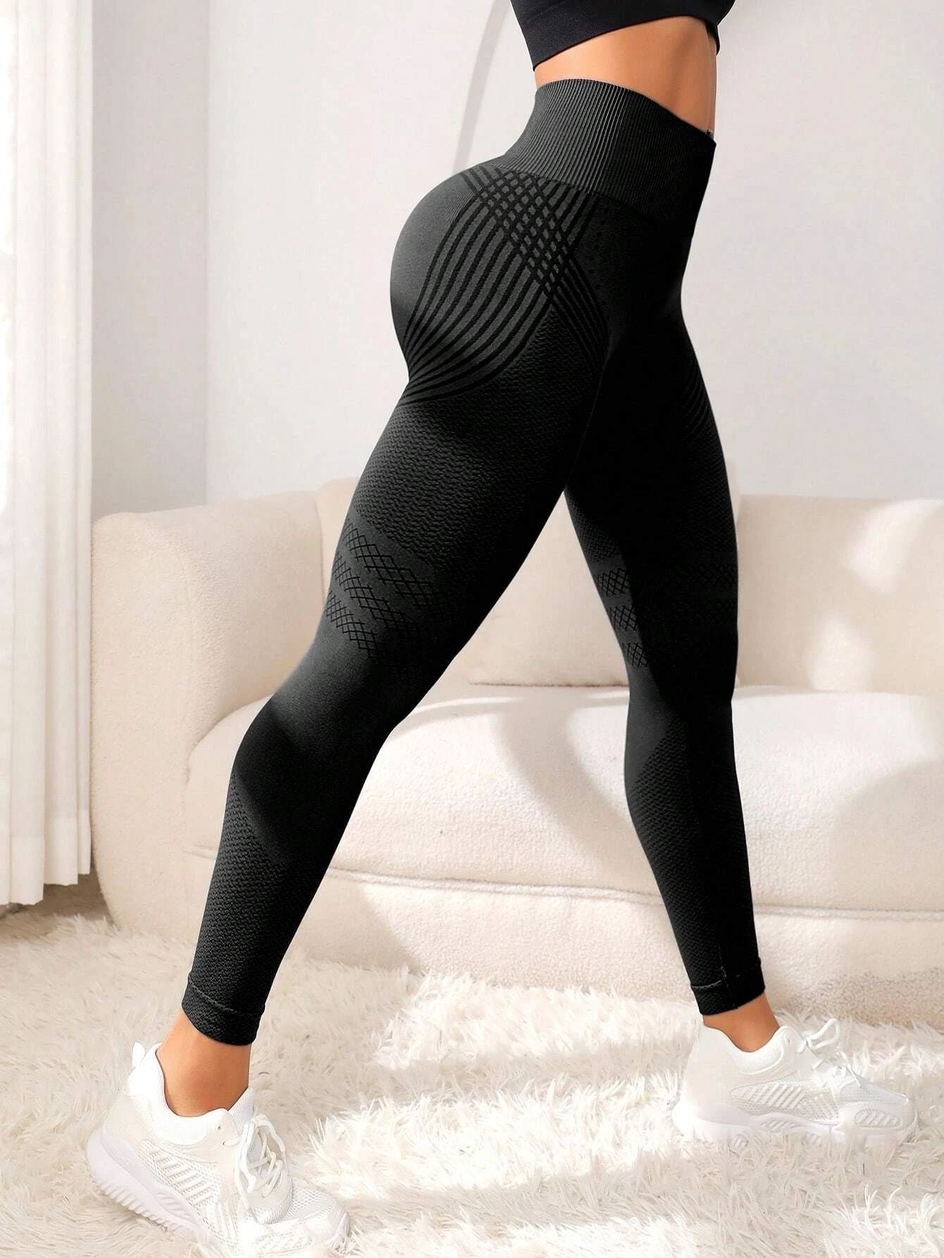 High-Waisted Fitness Yoga Pants with Tummy Control